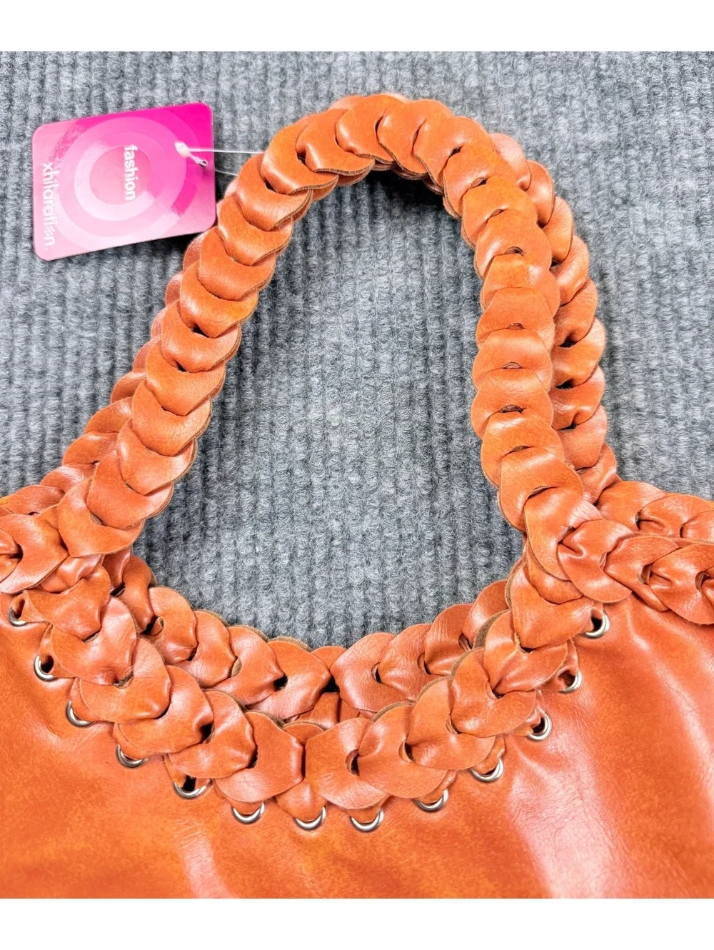 Xhilaration Orange Braided Hobo Shoulder Bag Purse NWT